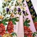 Flower Border Design Rayon estampa semi-digital para vestido